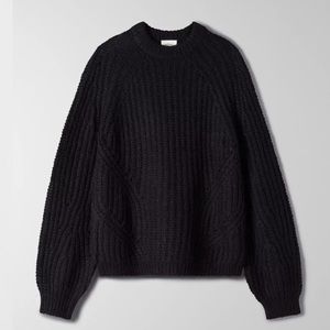 NWOT Aritzia Wilfred black Saba mohair blend sweater xxs